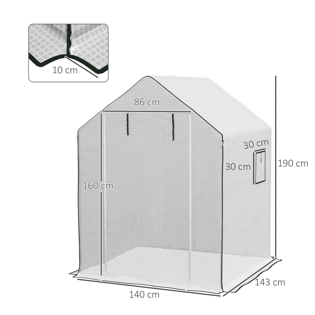 Greenhouse Cover Replacement Walk-in PE Hot House Cover with Roll-up D