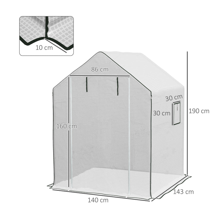 Greenhouse Cover Replacement Walk-in PE Hot House Cover with Roll-up D