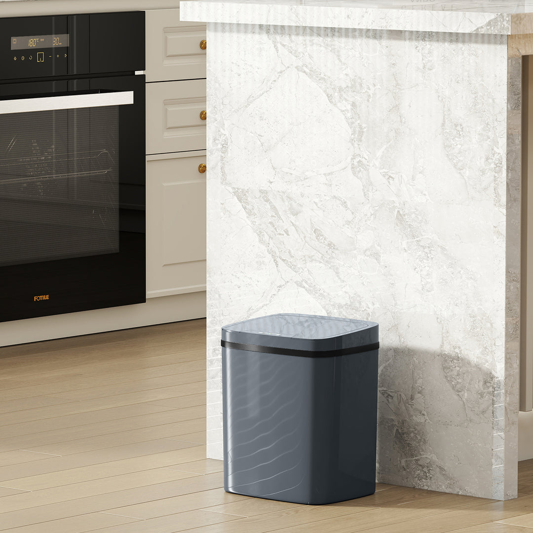 15L Sensor Bin, Automatic Touchless Kitchen Bin, Easy Clean, Battery Operated for Home Office, Bedroom, Bathroom