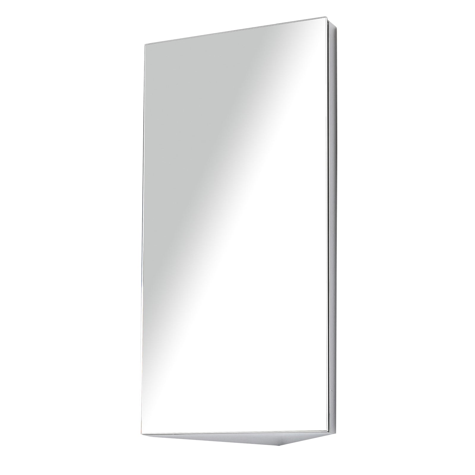Stainless Steel Wall mounted Bathroom Corner Mirror Storage Cabinet Single Door 300mm (W)