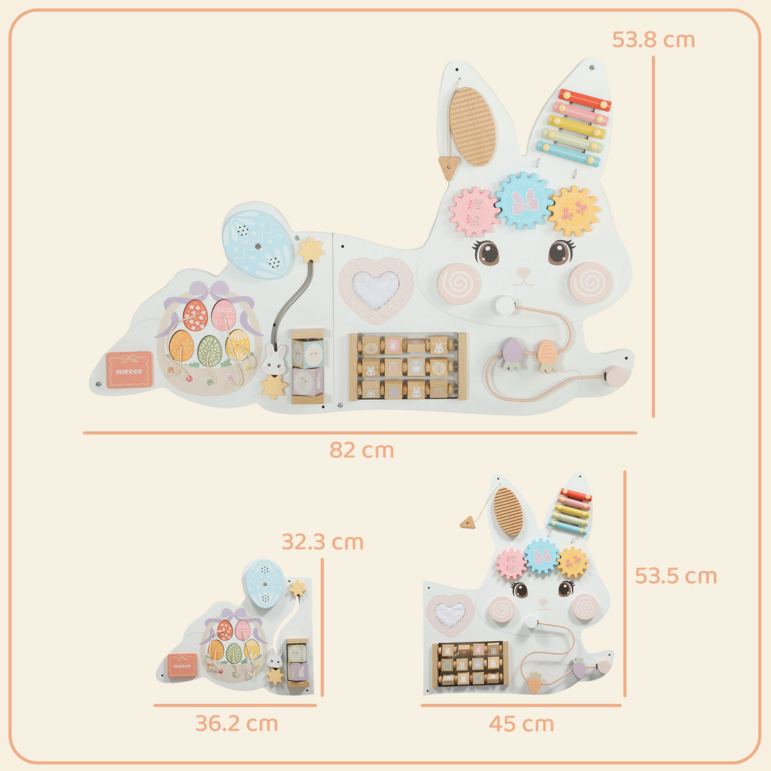 Easter Bunny Busy Board Panels, Montessori Wall-Mounted Toddler - view 3