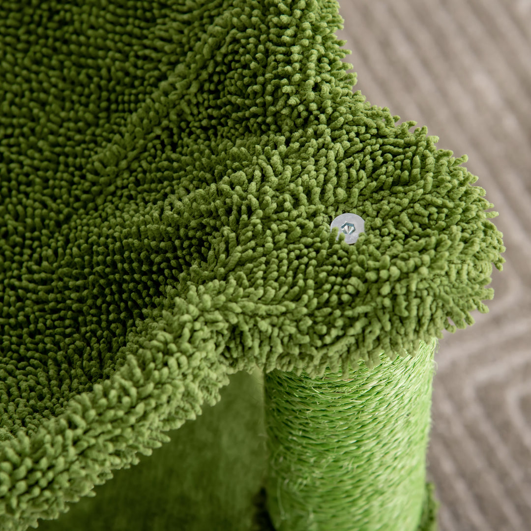 MCL Cactus Cat Tree Tower for Indoor Cats Sisal Scratching Post with Hammock Bed Dangling Ball 40 x 40 x 96 cm