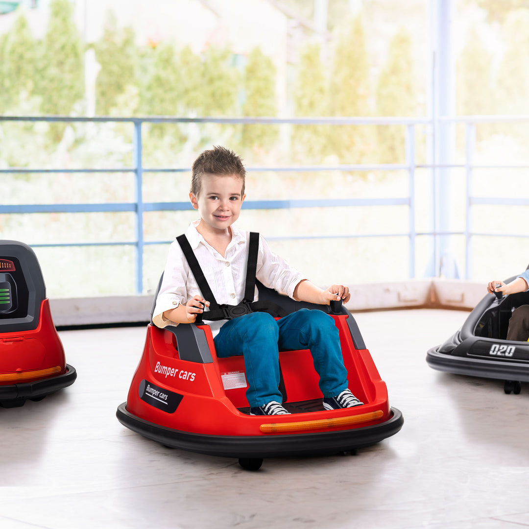 HOMCOM Bumper Car, 360° Rotation Spin 12V Kids Electric Car with Lights, Music, for Ages 1.5-5 Years - Red | Aosom UK