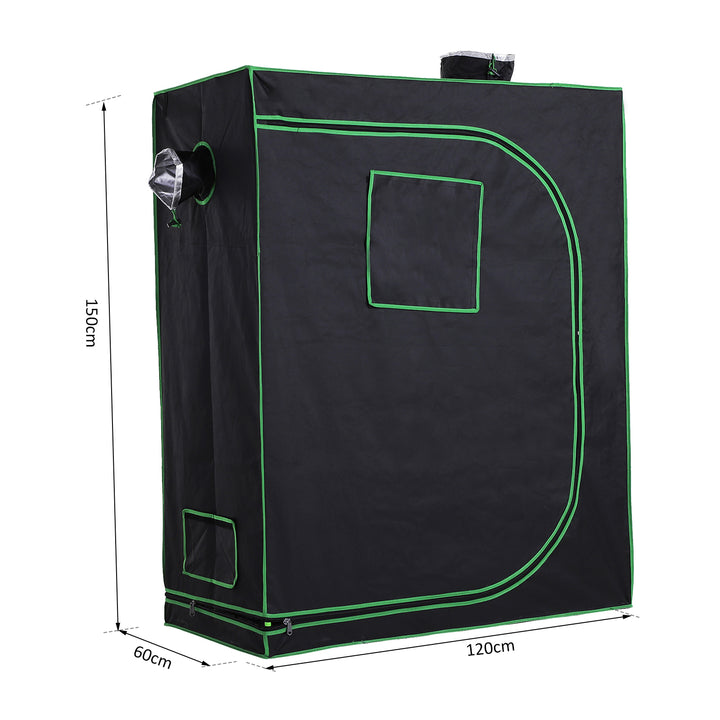 Grow Tent Reflective Mylar Hydroponic with Adjustable Vents and Floor Tray for Indoor Plant Growing, 120 x 60 x 150 cm (47" x 23.5" W x 59")