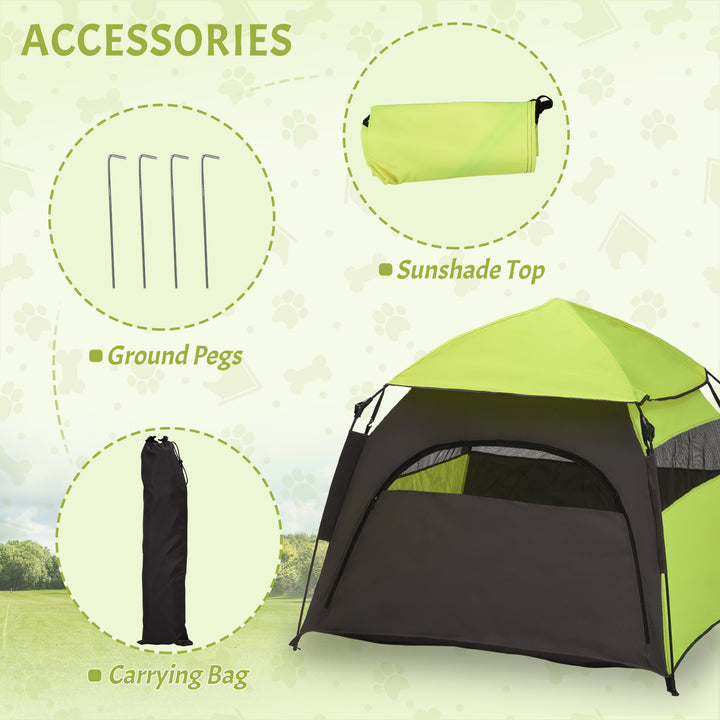 Foldable Dog Cat Tent with Water-Resistant Oxford, Carry Bag for Extra Large Dog, Green