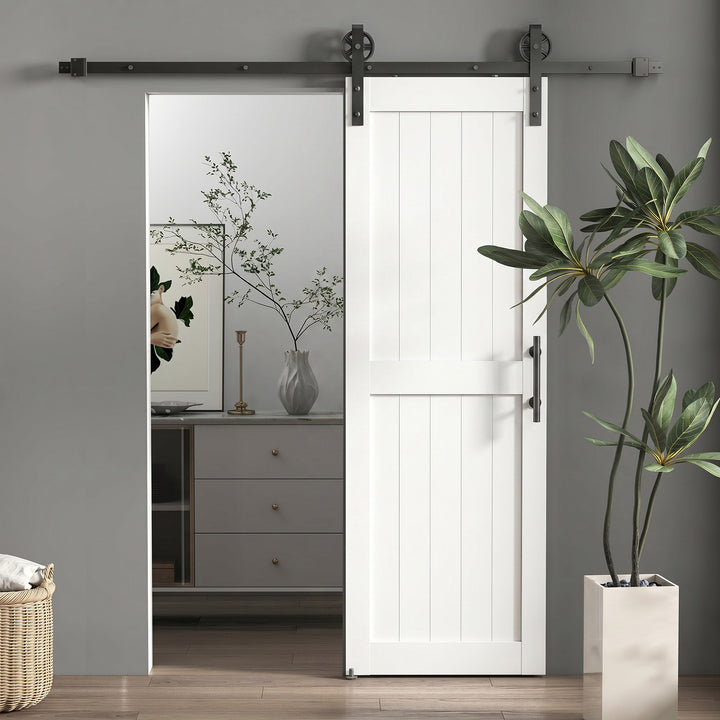 152.4cm Sliding Barn Door Kit, Sliding Door with Track, Hardware, Upgr