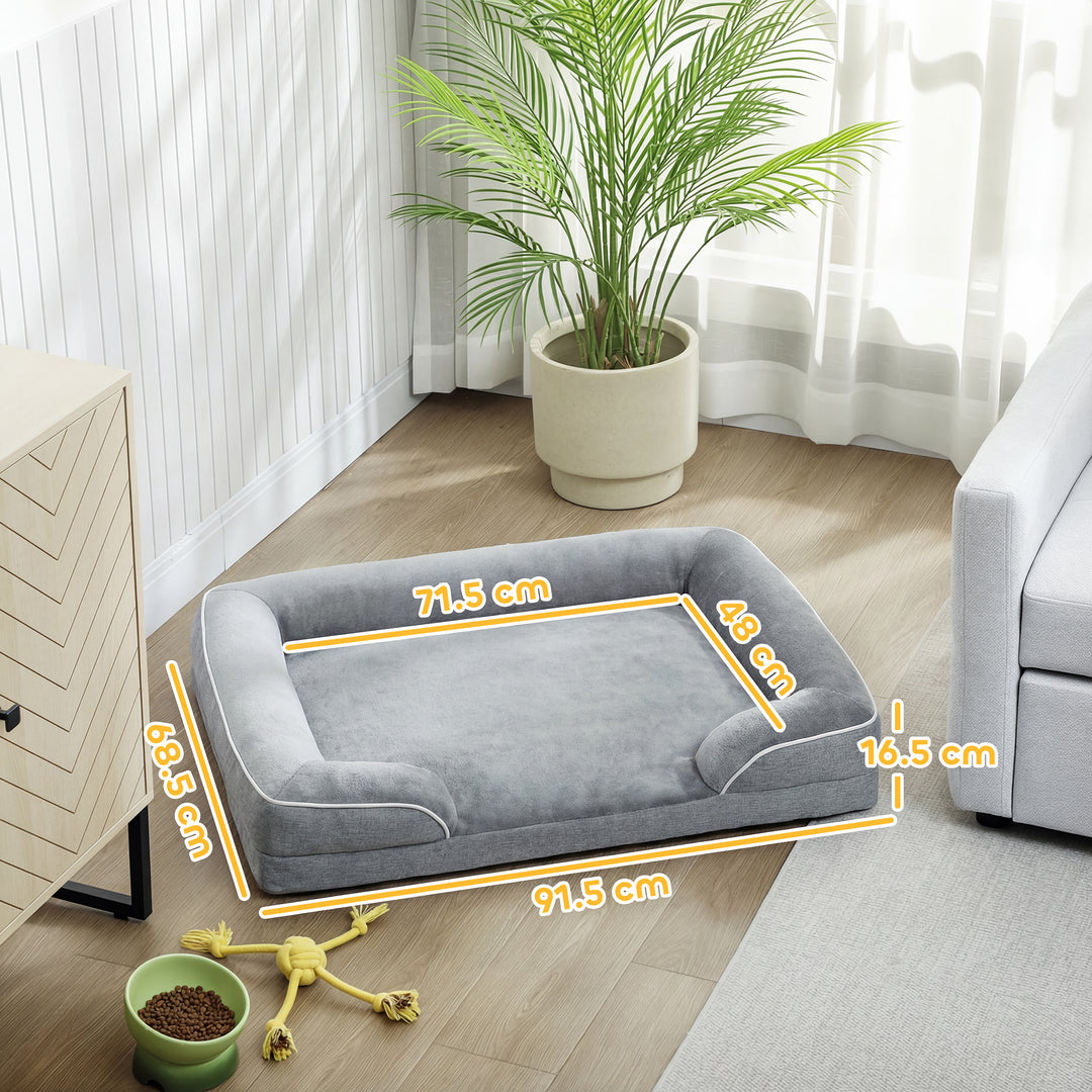 Dog Sofa Bed, Washable Pet Bed with Removable Cover and Non-Slip Botto