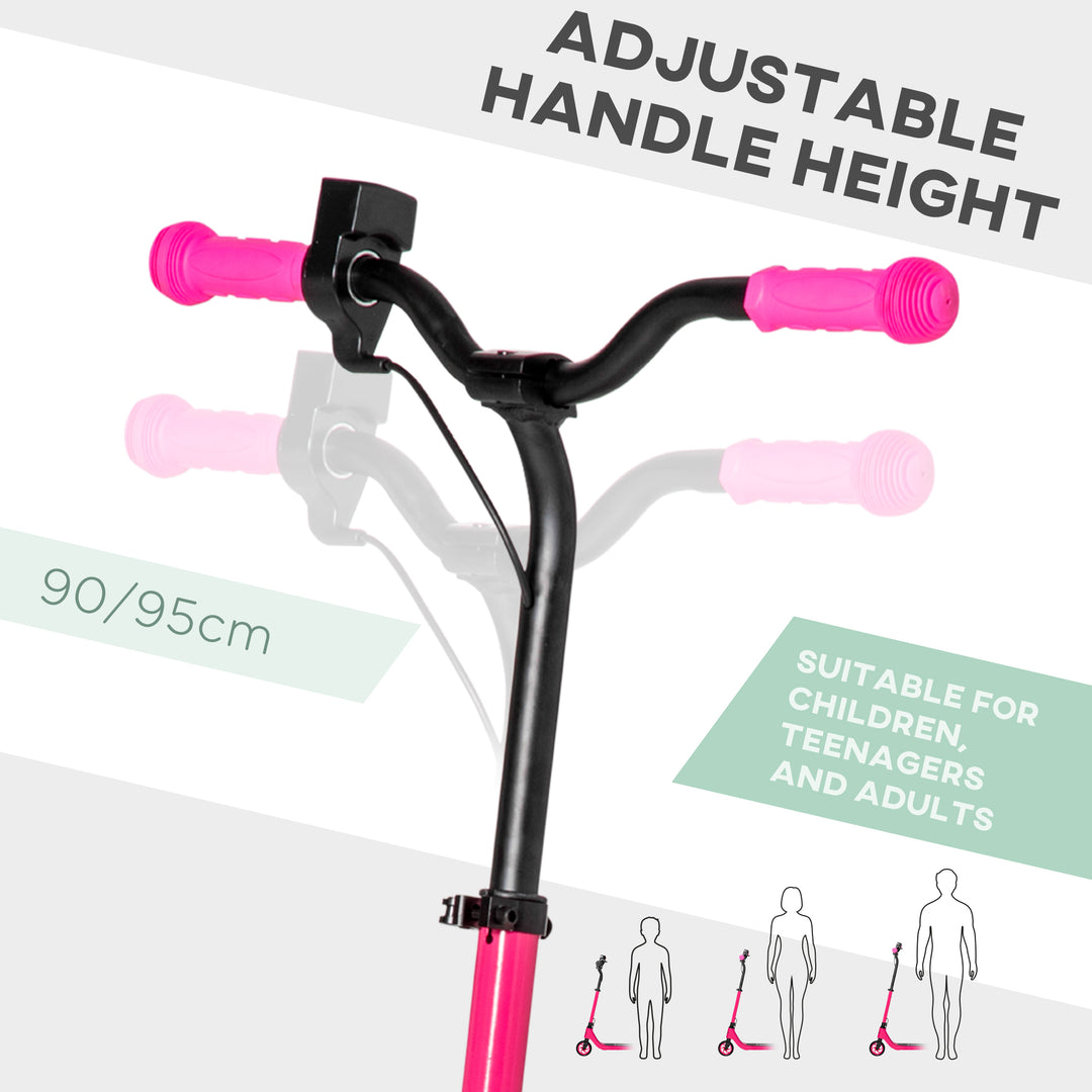 Electric Scooter, 120W Motor E-Scooter, Adjustable Height, Rear Brake for Ages 6+ Years - Pink
