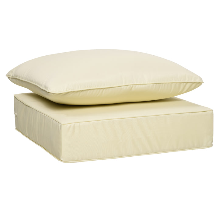 4 Pieces Outdoor Seat and Back Cushion Set Patio Deep Seating Chair Replacement Cushion, Beige
