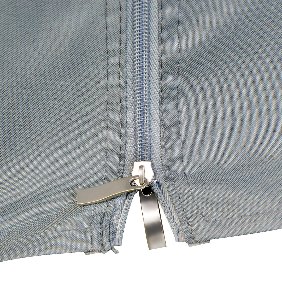 MCL 4m x 3(m)Garden Gazebo, Double Roof Outdoor Gazebo Canopy Shelter with Curtains, Solid Steel Frame for Lawn and Deck, Grey