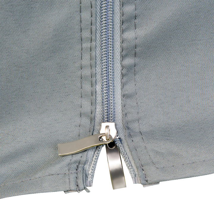 MCL 4m x 3(m)Garden Gazebo, Double Roof Outdoor Gazebo Canopy Shelter with Curtains, Solid Steel Frame for Lawn and Deck, Grey