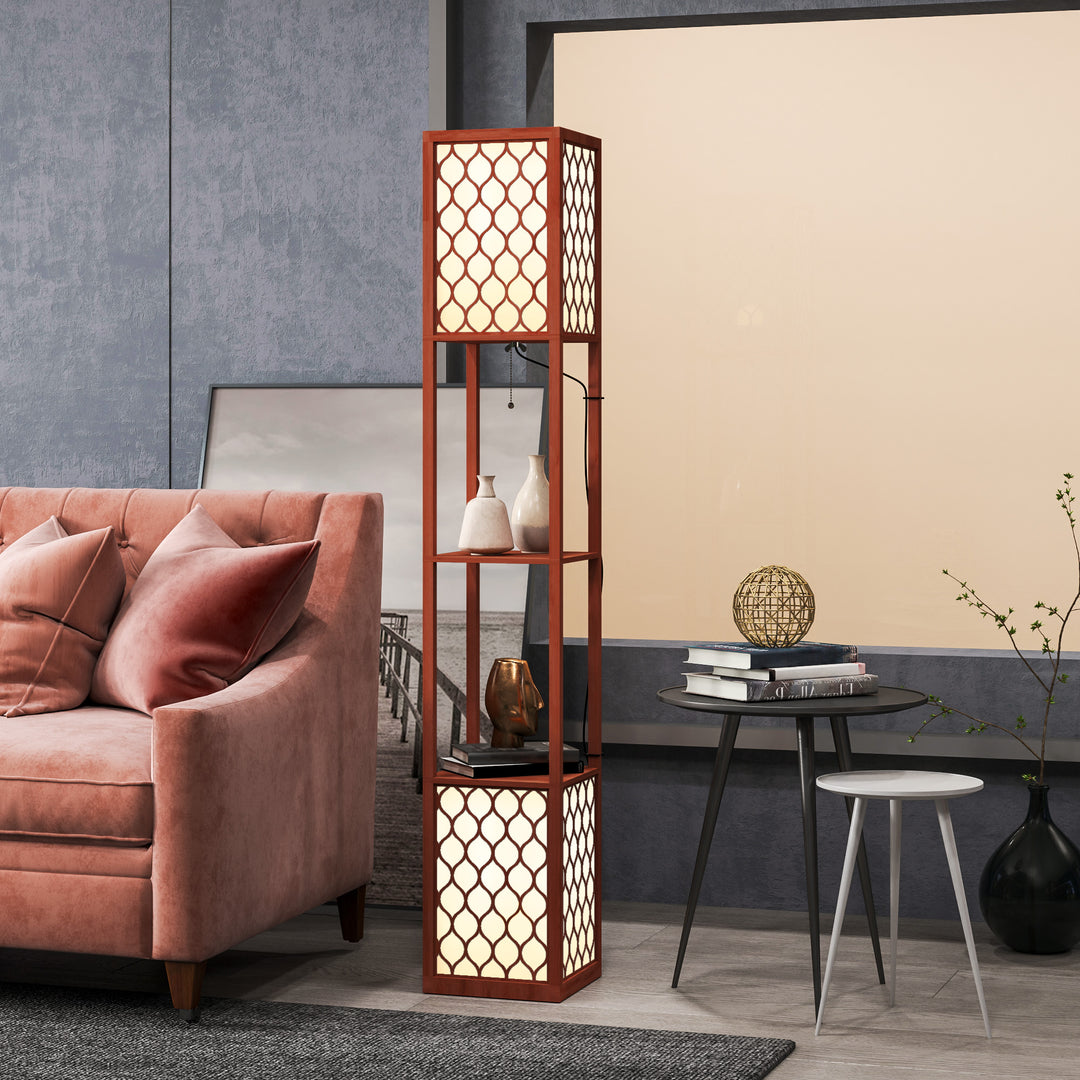 Duo Light Floor Shelves - Brown