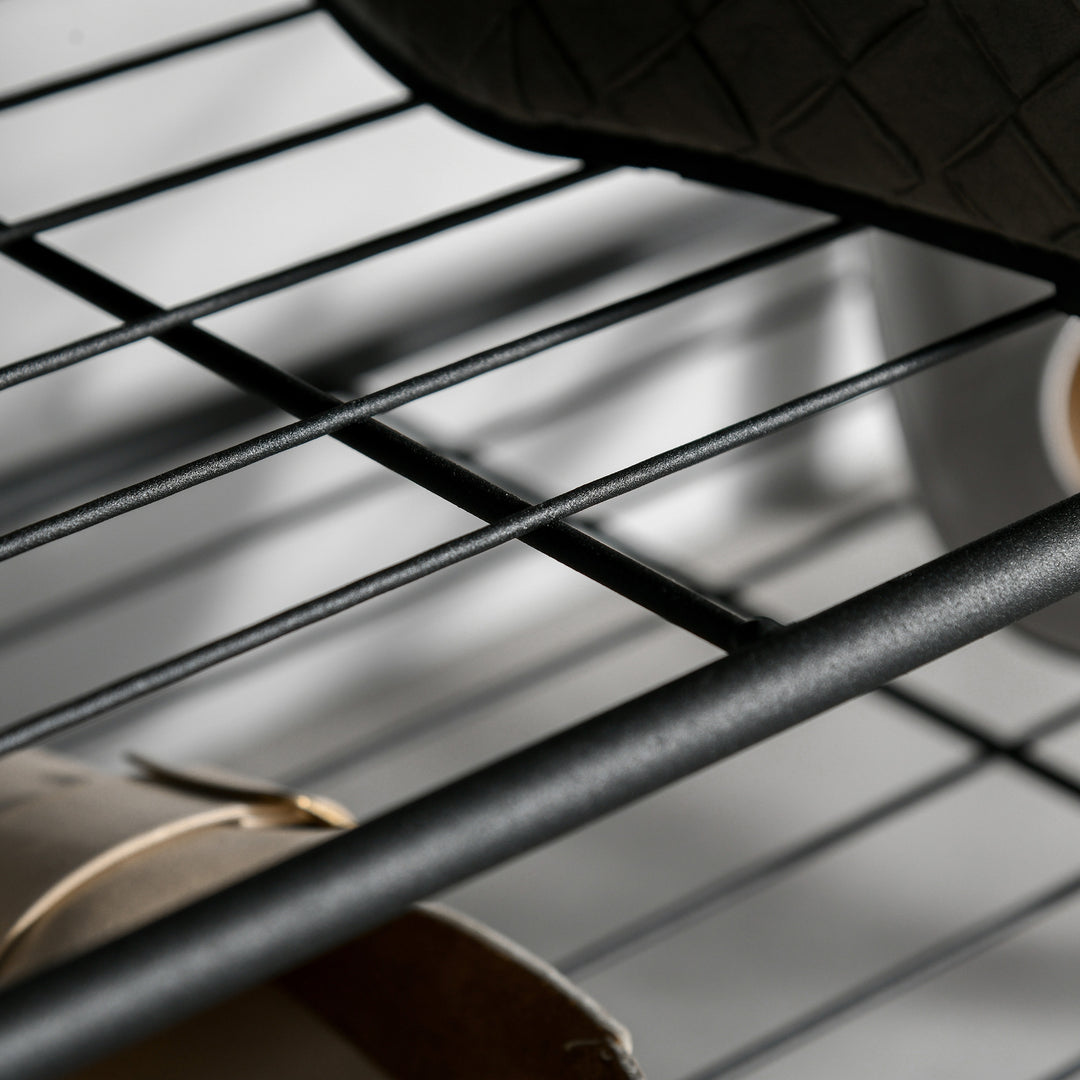 MCL Coat Rack Stand Industrial hallway Shoe Rack Removable Hooks Metal Wood Hangers Storage Cabinet Rustic Brown 72L×34W×185H(cm)