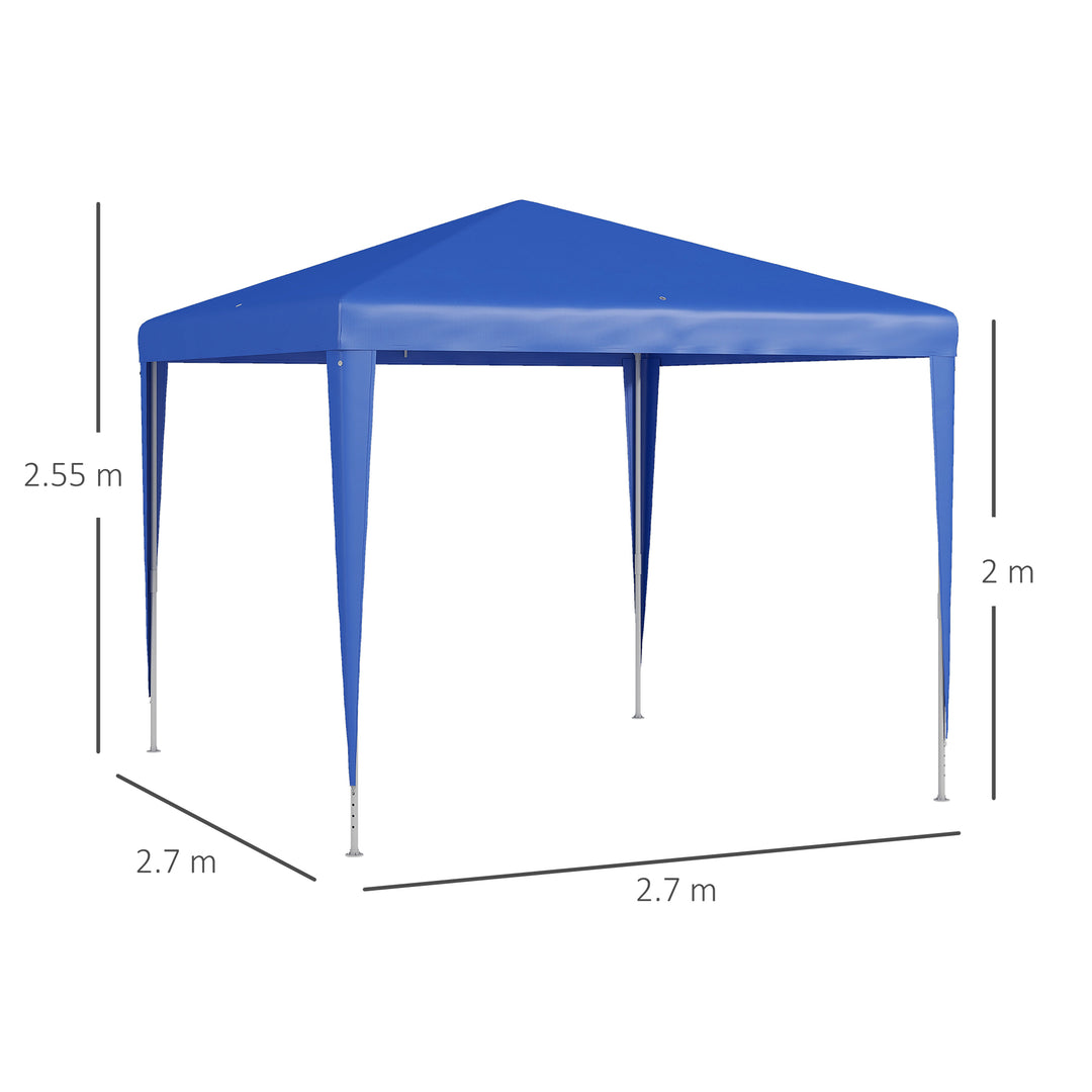 2.7m x 2.7m Garden Gazebo Marquee Party Tent Wedding Canopy Outdoor(Blue)