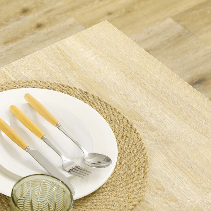Dining Table for 4-6 People, Kitchen Table with Wood Effect for Dining