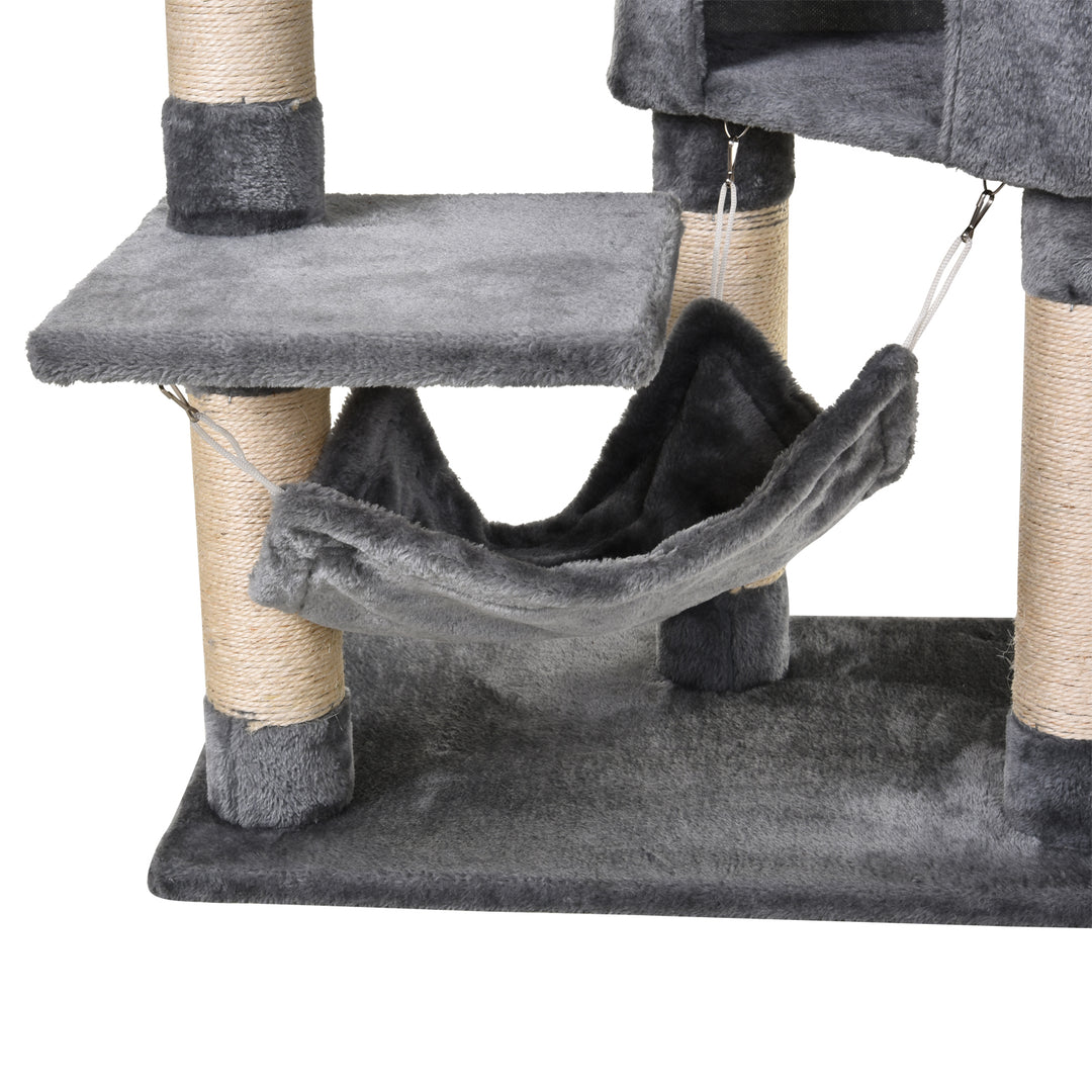 MCL Cat Tree for Indoor Cats Condo Tower Multi-level Height 150CM  Kittens Activity Stand House with Toys & Various Scratching Posts