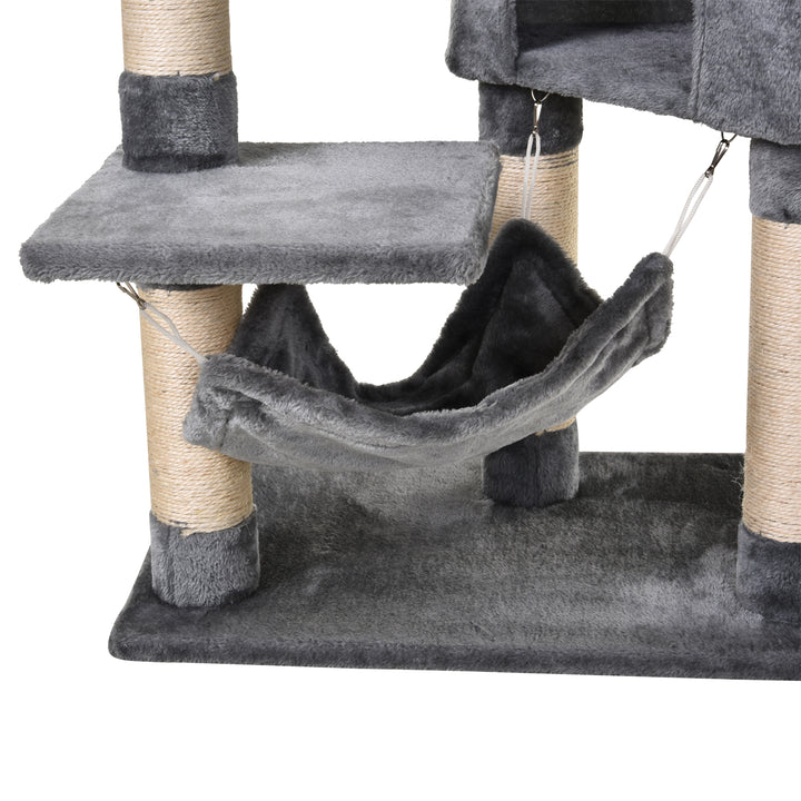 MCL Cat Tree for Indoor Cats Condo Tower Multi-level Height 150CM  Kittens Activity Stand House with Toys & Various Scratching Posts