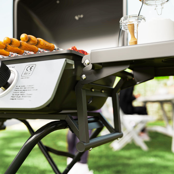 Two-Burner Portable Suitcase BBQ - Black