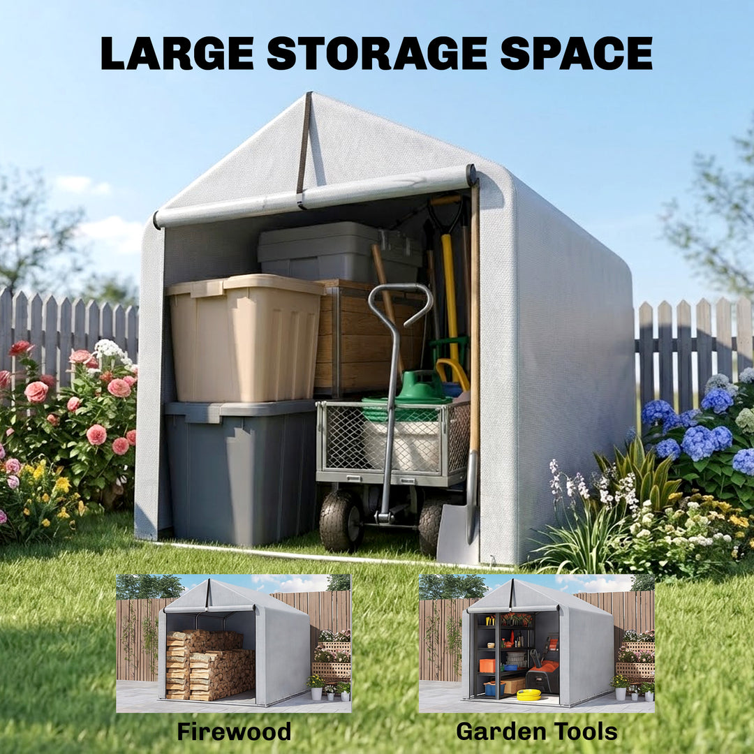 1.6 x 2.2m Garden Shed Tent, Waterproof Outdoor Storage Tent, Roll-up - view 6
