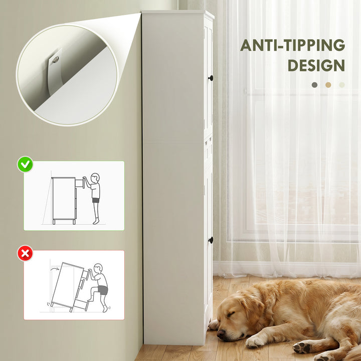 Tall Bathroom Cabinet, Freestanding Bathroom Storage Cabinet with Draw