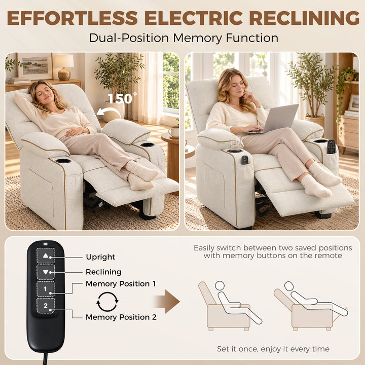 Electric Massage Recliner Armchair with Vibration, Heat - view 5