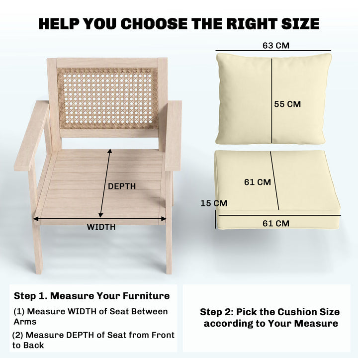 Outdoor Seat and Back Cushion Set Patio Deep Seating Chair Replacement