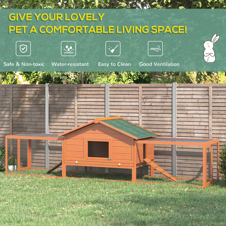 Wooden Guinea Pigs Hutches W/ Ramp-Golden Red