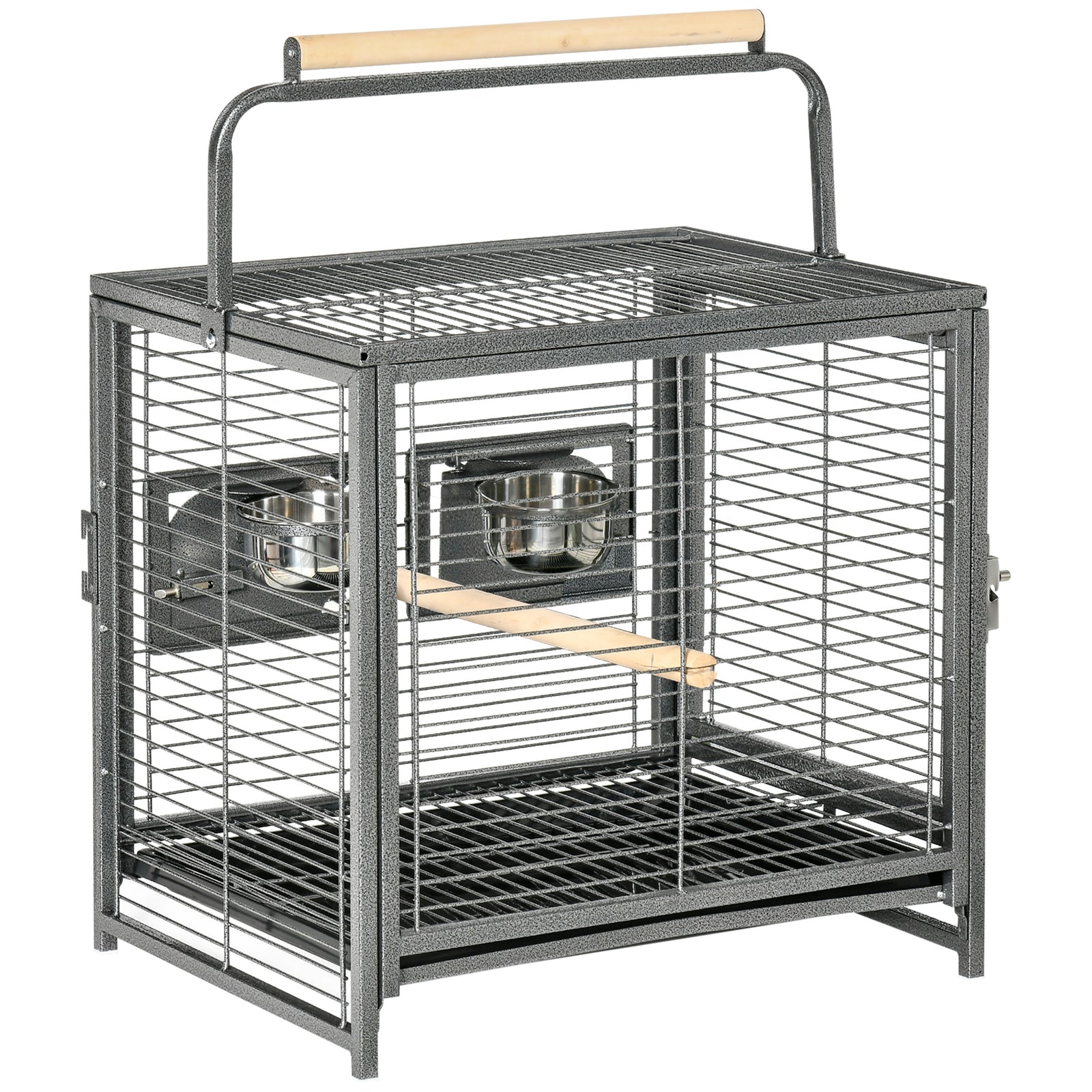 Parrot Cage, Travel Carry Pet Bird Cage, with Metal Handle