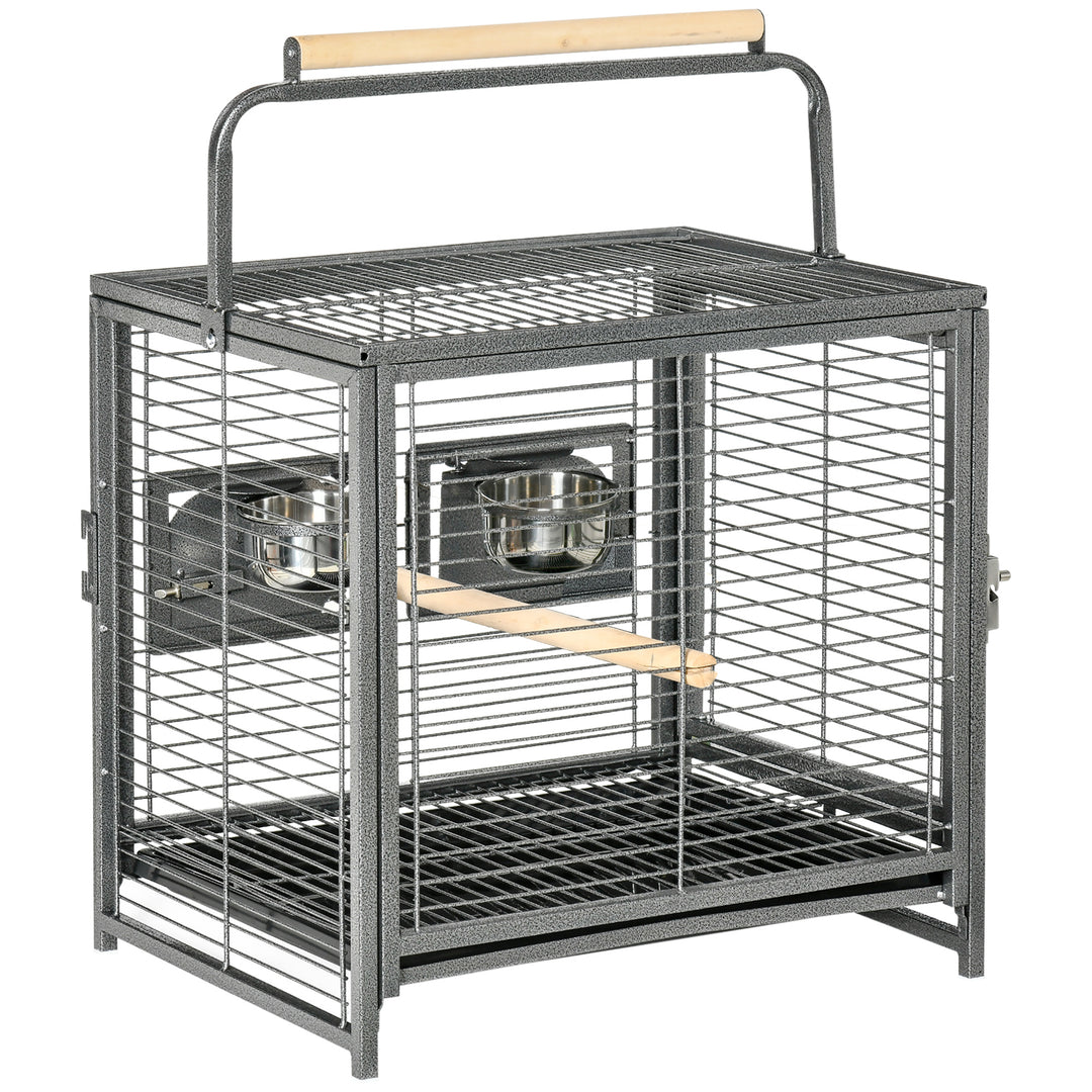 MCL Parrot Cage, Travel Carry Pet Bird Cage, with Metal Handle