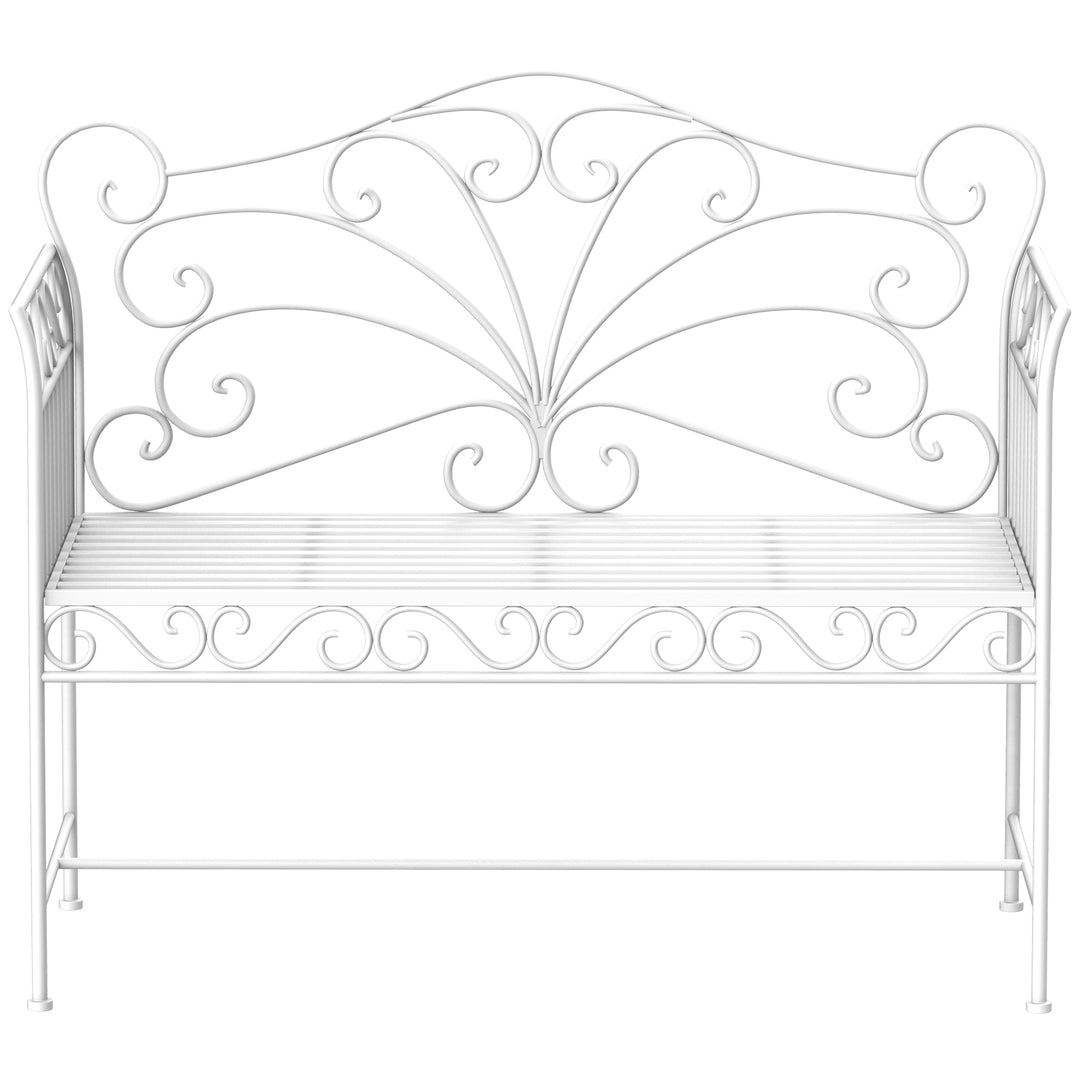Heavy-Duty Garden Bench-White