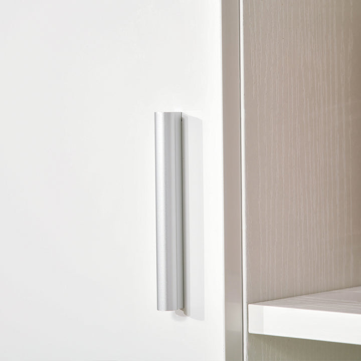 MCL Kitchen Cupboard, Modern Kitchen Storage Cabinet with Shelves and Drawer, Free Standing Kitchen Units, 166 cm, White