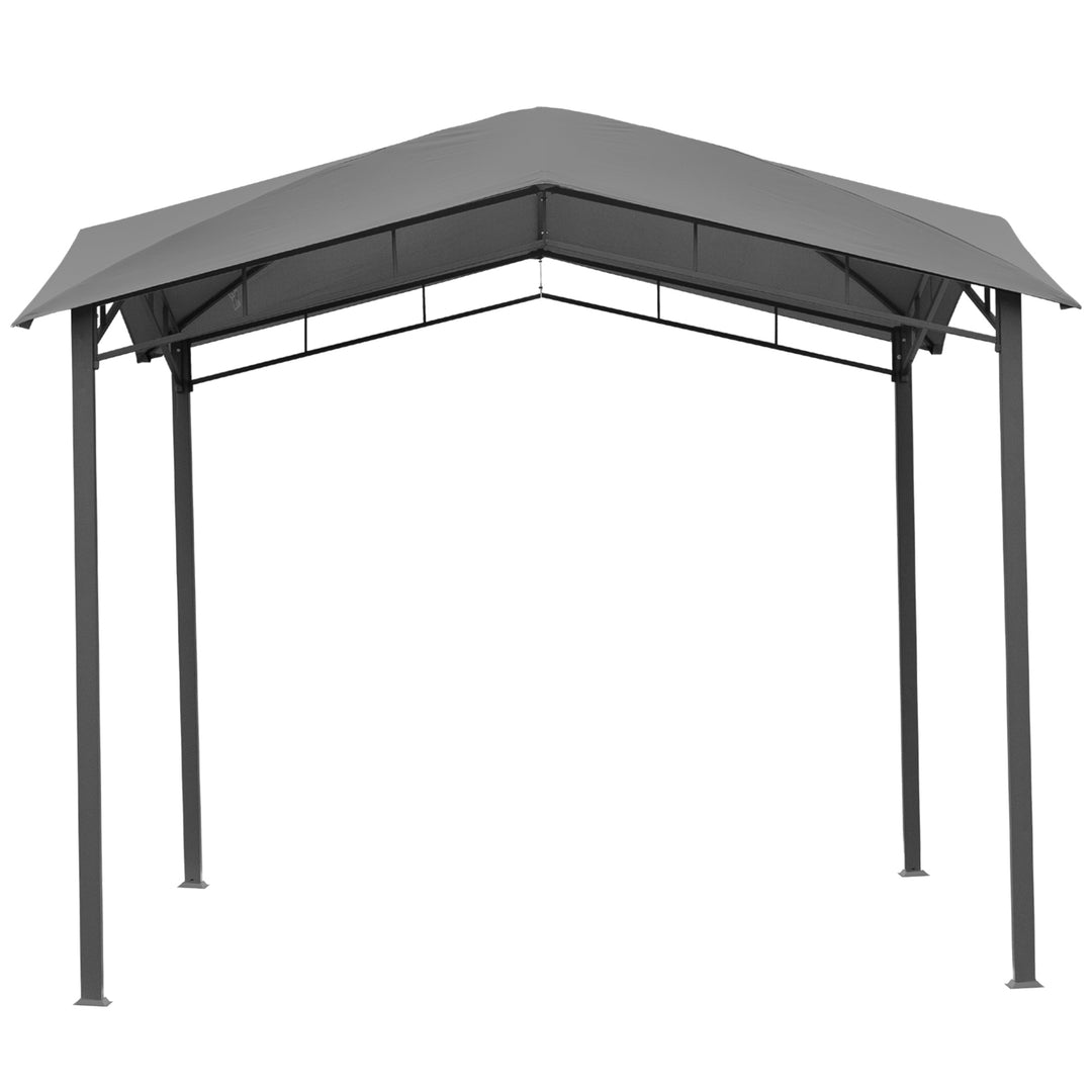 3x3(m) Outdoor Gazebo Garden Pavilion Sunshade Canopy Tent with Steel Frame, Grey