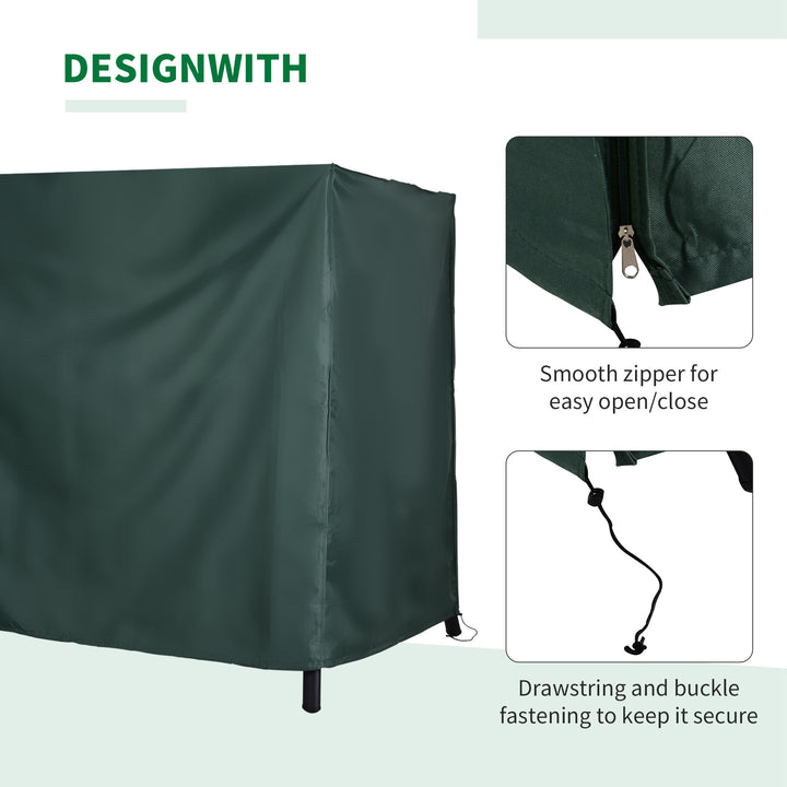 152 x 177cm Three-Seater Swing Chair Protective Cover Green