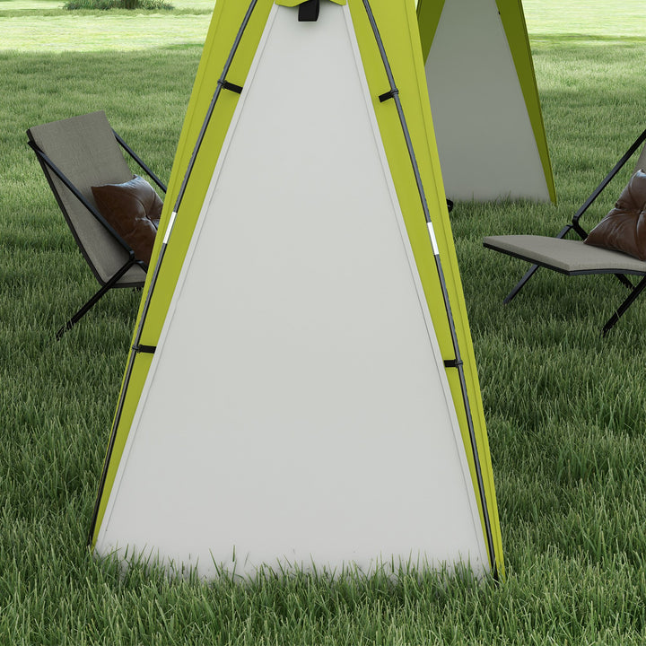 3.5 x 3.5M Camping Gazebo, Outdoor Event Shelter Dome Tent Garden Sun Shelter Patio Spire Arc Pavilion Camp Sun Shade Tent for 6-8 Person, Green