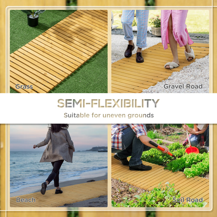Rollable Wooden Garden Pathway Weather-Resistant Walk Way for Wedding 