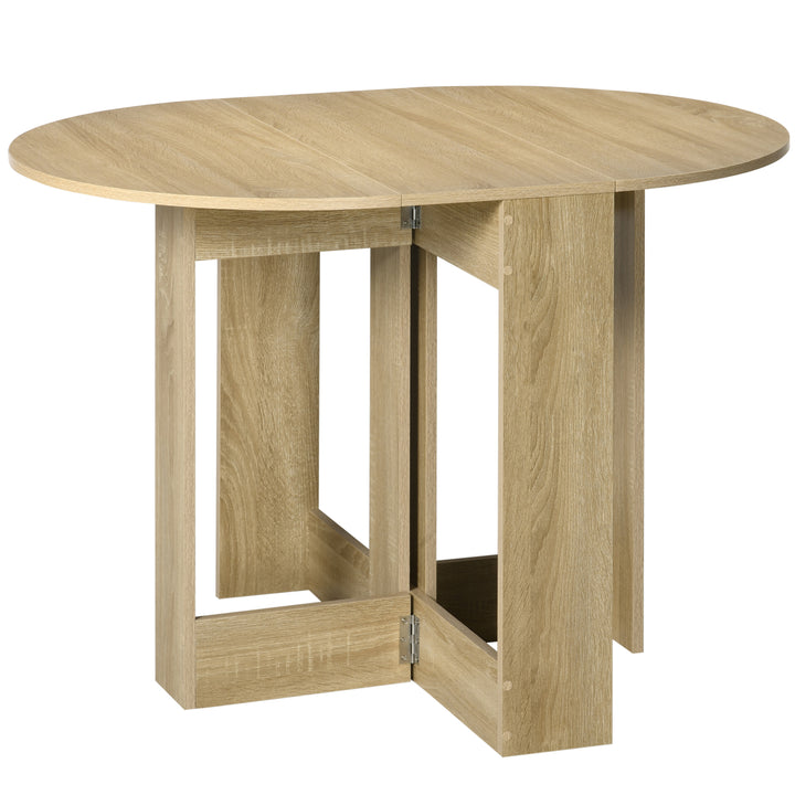 MCL Space-saving Drop Leaf Table, Folding Dining Table for Small Space, Kitchen, Dining Room, Oak
