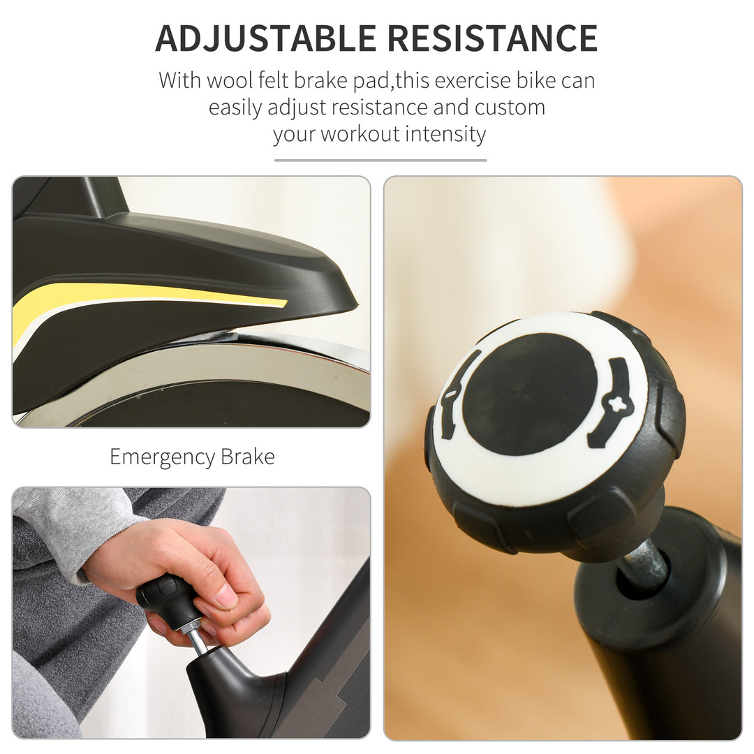 Upright Exercise Bike Indoor Training Cycling Machine Stationary Workout Bicycle with 10KG Flywheel and Adjustable Resistance Seat Handlebar LCD Display for Home Gym