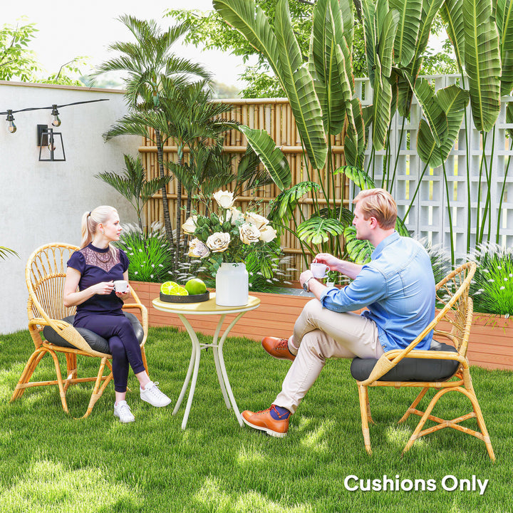 Set of Two Φ60cm Outdoor Cushions - Dark Grey