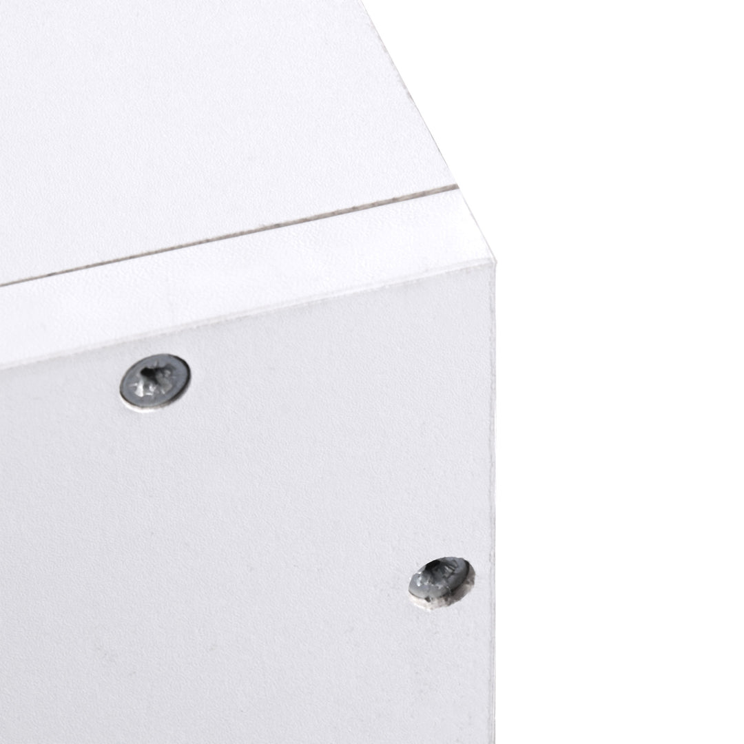 Wall Mounted Coat Hanger Hooks Rack Stand Hallway Coat Rack Rail & Storage Shelf Hanging Coat Organizer (White)