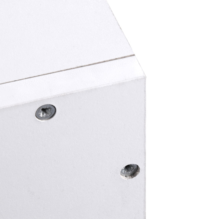 Wall Mounted Coat Hanger Hooks Rack Stand Hallway Coat Rack Rail & Storage Shelf Hanging Coat Organizer (White)