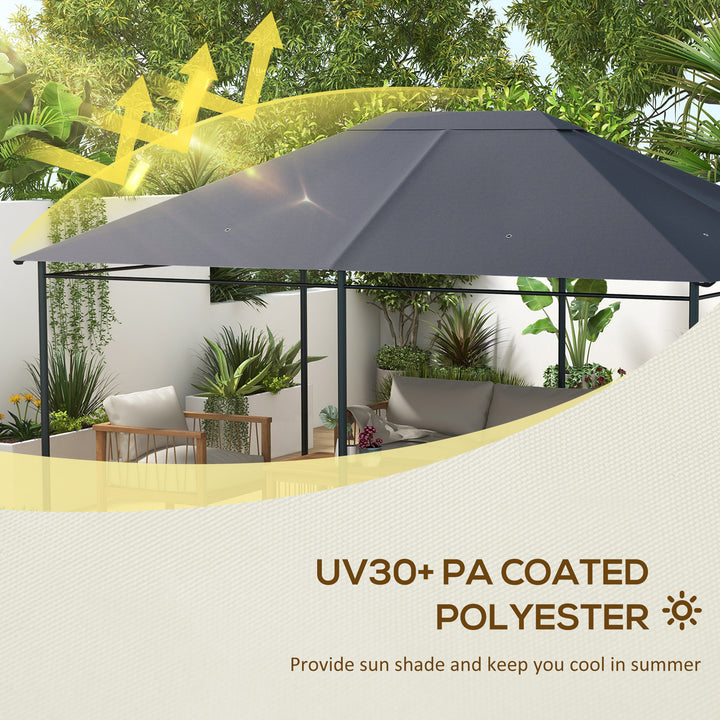 Outsunny Gazebo Canopy Replacement Cover 3 x 4m, Top Cover Only, Water