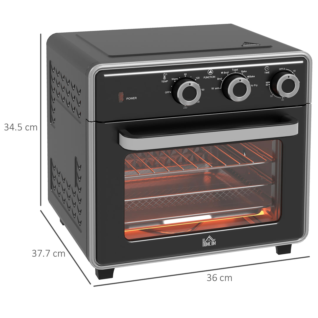 20L 90-230°C Mini Convection Oven, with Air Fry Function - Black - view 3