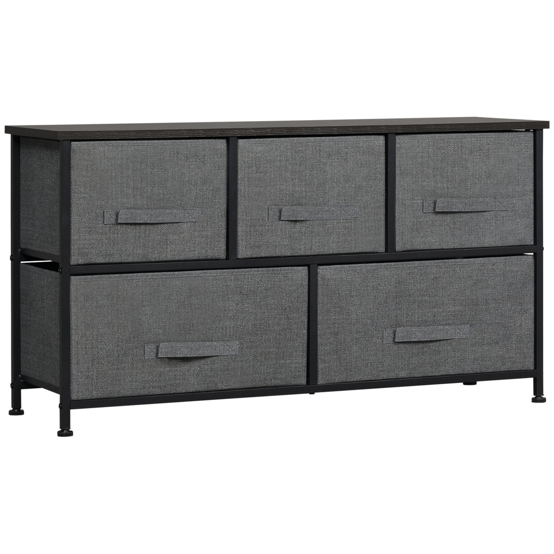 MCL Chest of Five Fabric Drawers - Grey