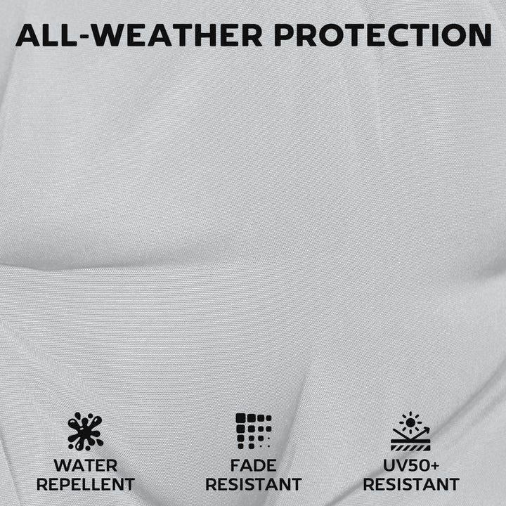 Set of 6 Outdoor Seat Cushions with Machine Washable Cover, Water Repe