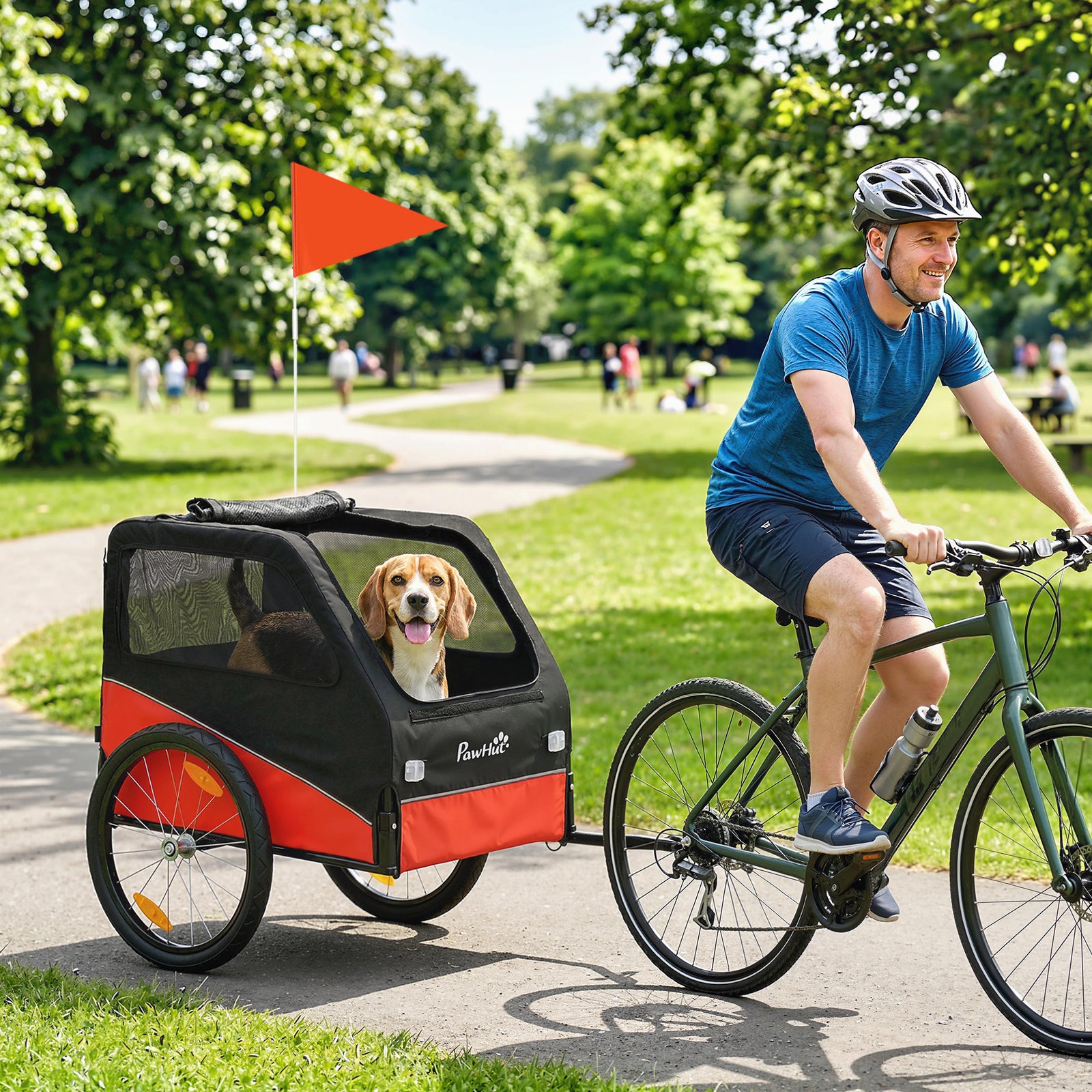 Dog Bike Trailer, Dog Cart Bicycle Carrier for Small and Medium Pets w