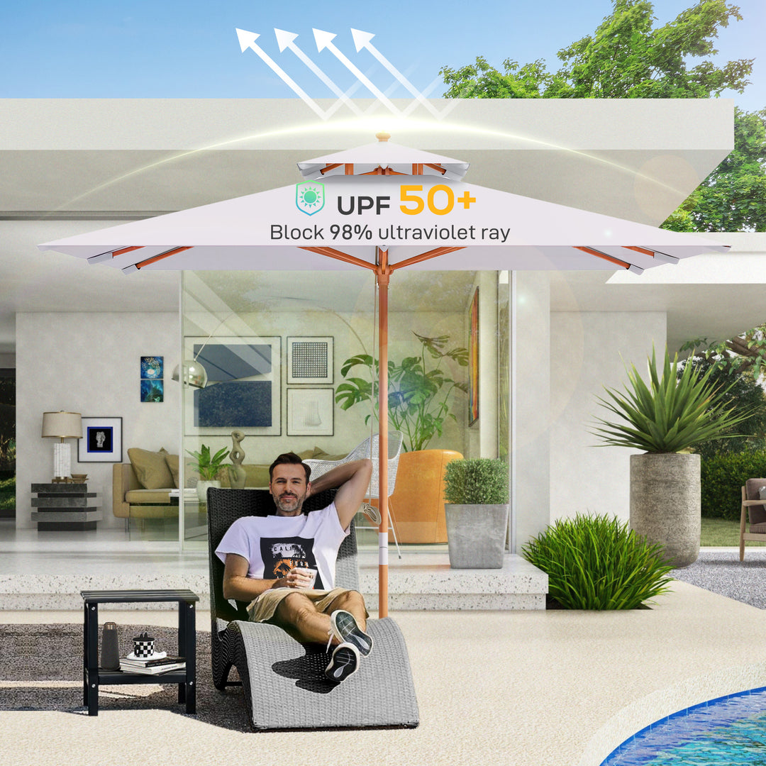 MCL 3 m Square Canopy Parasol - Grey