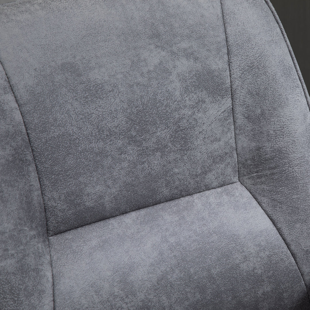Swivel Computer Office Chair Mid Back Desk Chair for Home Study Bedroom, Light Grey