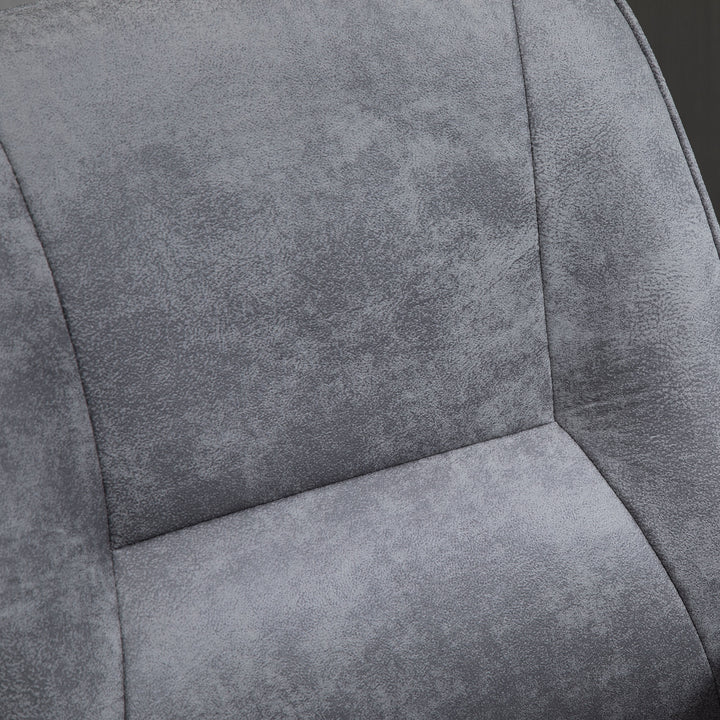 Swivel Computer Office Chair Mid Back Desk Chair for Home Study Bedroom, Light Grey