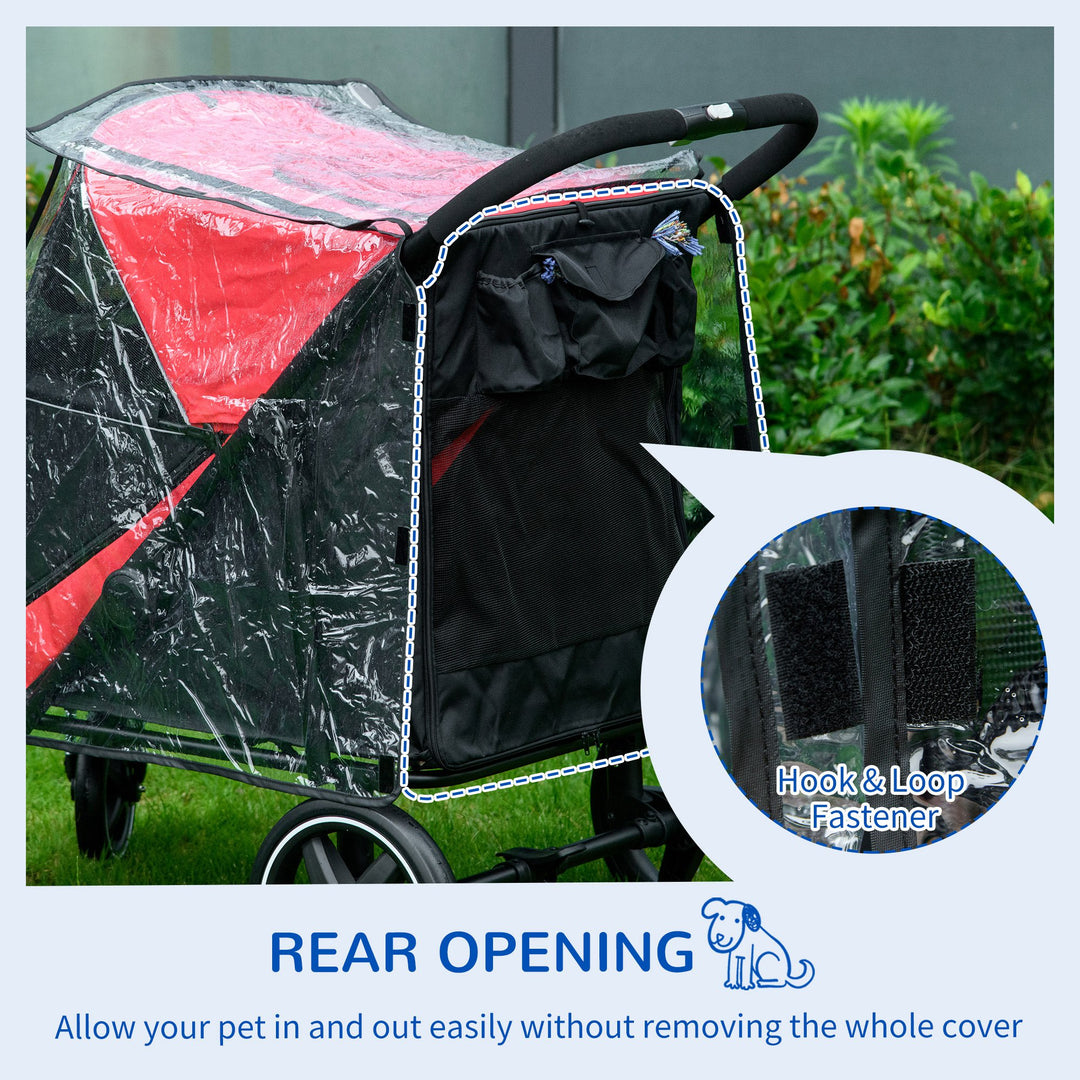 Rain Cover for Dog Pram, Stroller Buggy with Rear Entry