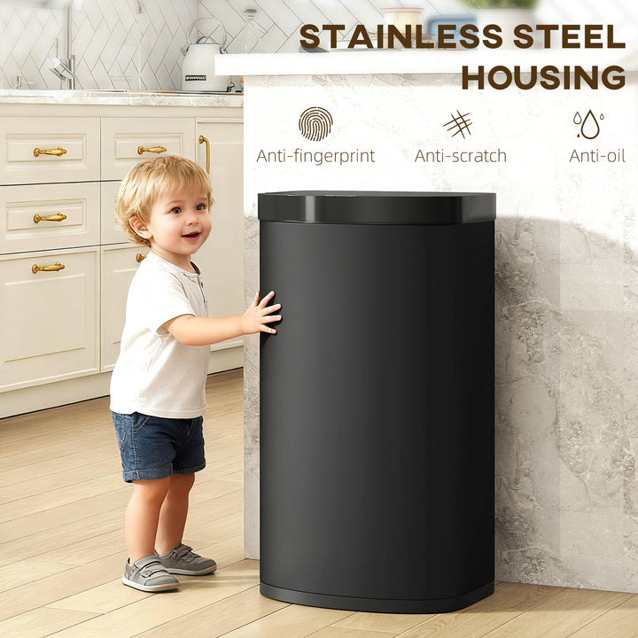 55L Sensor Bin with Soft-Close Lid, Automatic Touchless Motion Sensor 
